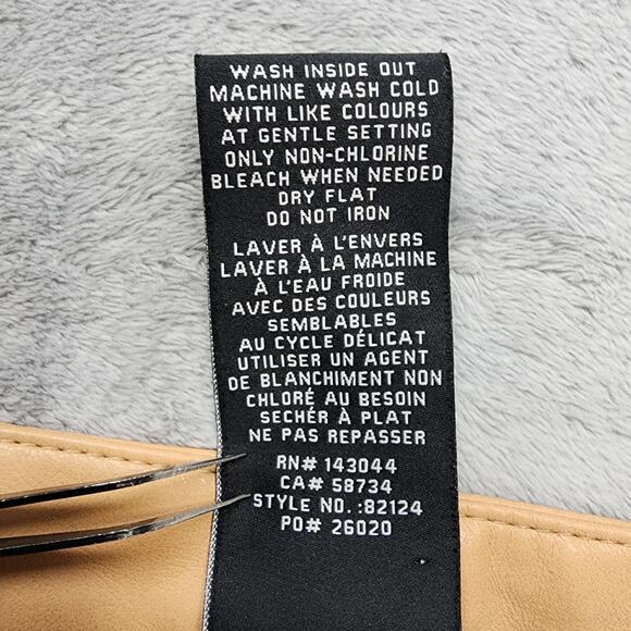 Bagatelle Pants Womens 2X Tan Camel Faux Leather High Rise Wide Leg Crop Stretch - Picture 6 of 11